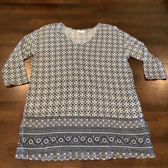 J Jill Love Linen Pullover V-neck Top Size Small - Picture 5 of 10